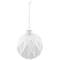 Embossed Diamond Christmas Glass Ball Ornaments - 4" (100mm) - White - 4ct
